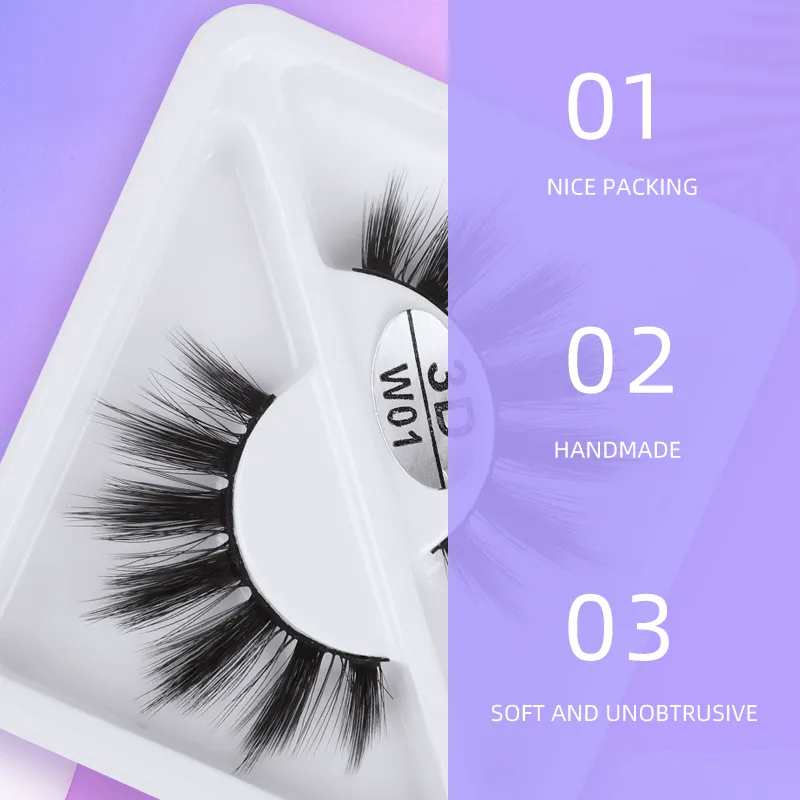 3 Pairs False Eyelashes with Blue Box W21