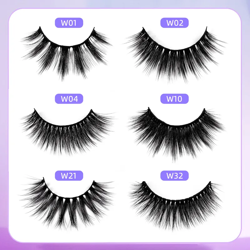 3 Pairs False Eyelashes with Blue Box W21
