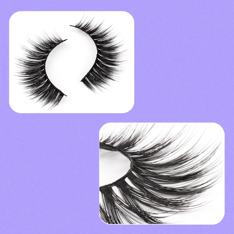 3 Pairs False Eyelashes with Blue Box W21
