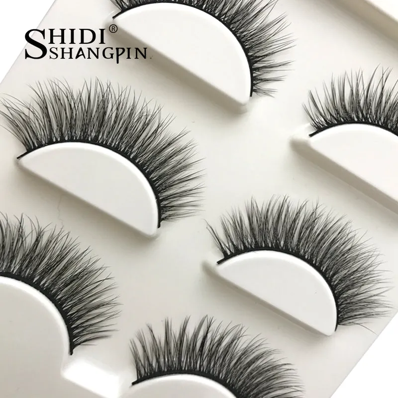 3 pairs natural false eyelashes fake lashes long makeup 3d mink lashes extension