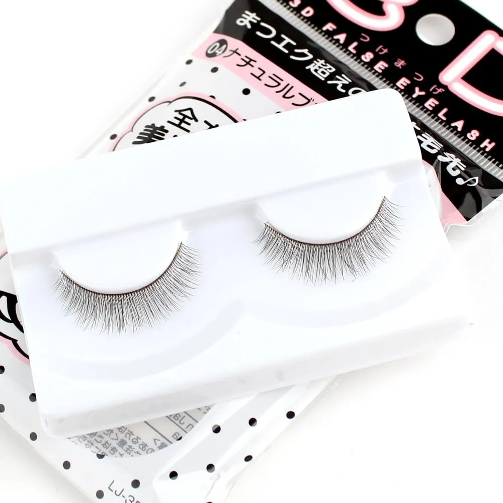 3D False Eyelashes (04 Natural Brown/3x1cm)