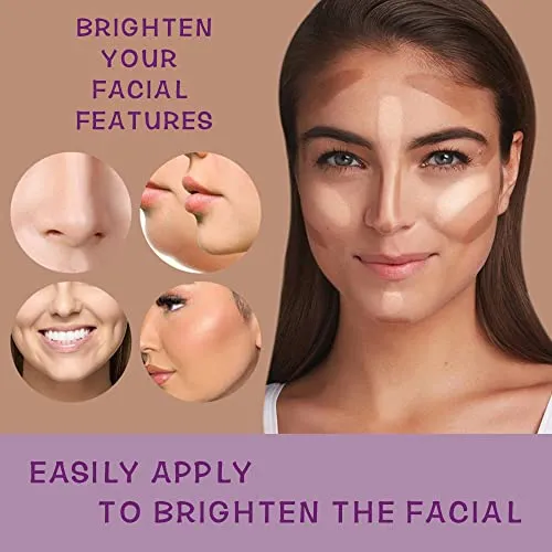 5Pcs Dual-Head Cream Contour Sticks Makeup Kit,Face Makeup Highlighter Pencil&Contouring Makeup kit,Contour Highlight Stick,Makeup Concealer Stick, Primer Face Makeup,Highlighter Makeup Stick Concealer