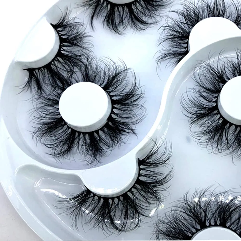 6 Pairs Fluffy False Eyelashes Natural Faux Mink Strip 3D Lashes Pack