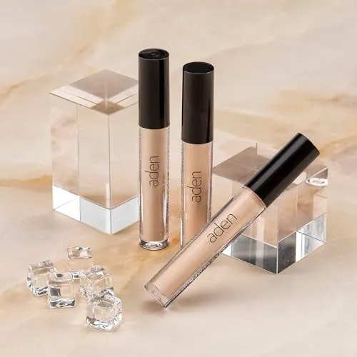 aden Liquid Concealer Multipurpose concealer that illuminates, corrects and perfects facial skin with a flawless natural matte finish 4ml MADE IN ITALY (01 LIGHT)