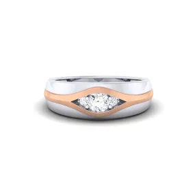 Adjustable Sophisticated Silver Rose Gold Dual Tone Band