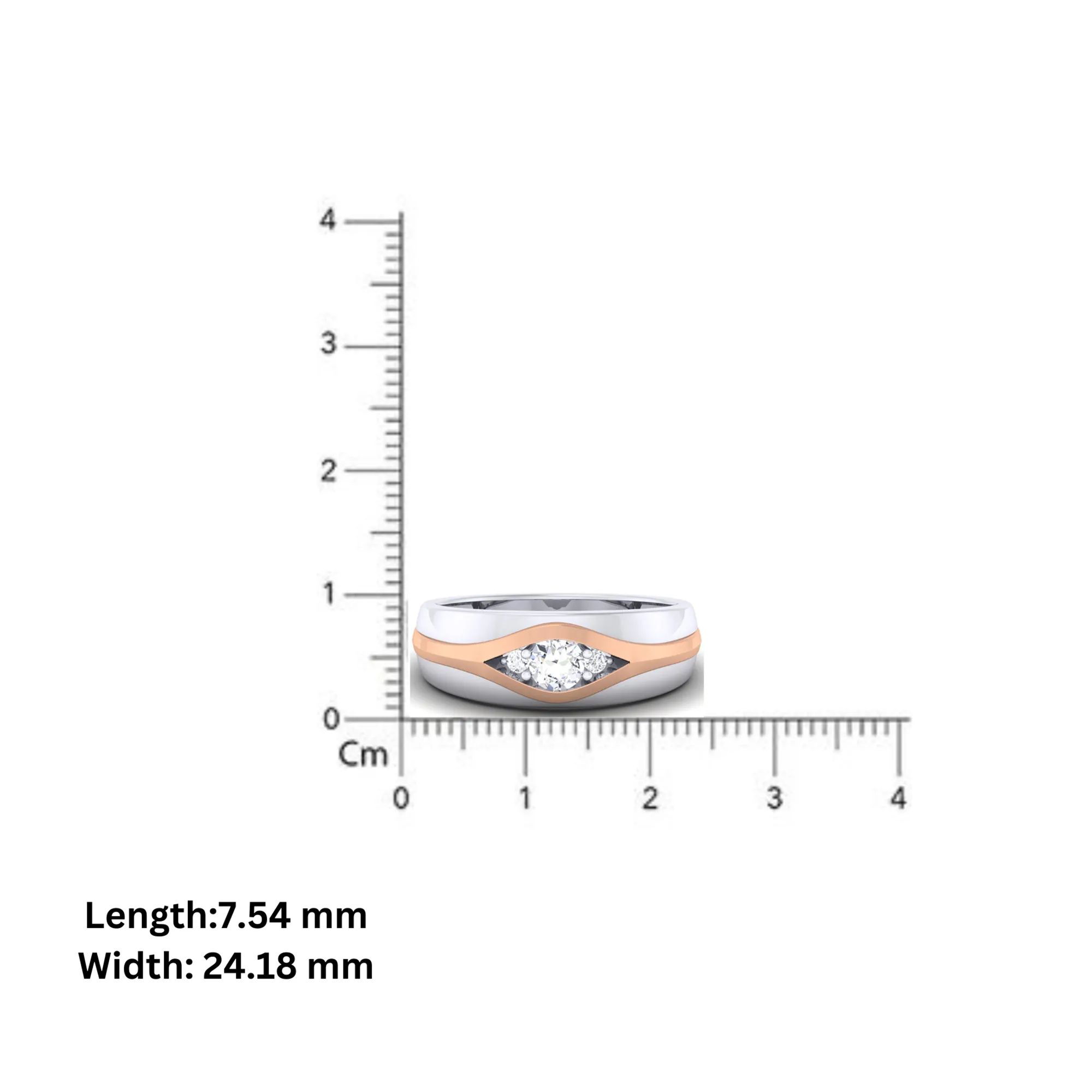Adjustable Sophisticated Silver Rose Gold Dual Tone Band
