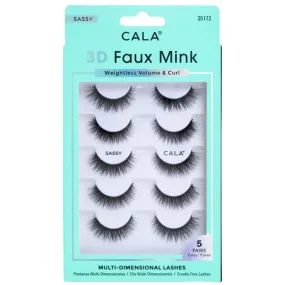 Cala 3D Faux Mink Lashes: Sassy (5 Pack)