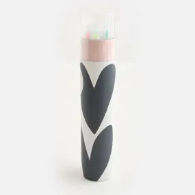 Charcoal Hearts Set of 6 Highlighters by Caroline Gardner
