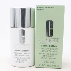 Clinique Even Better Dark Spot Defense Spf 45/ Pa      0.34oz Sheer New With Box