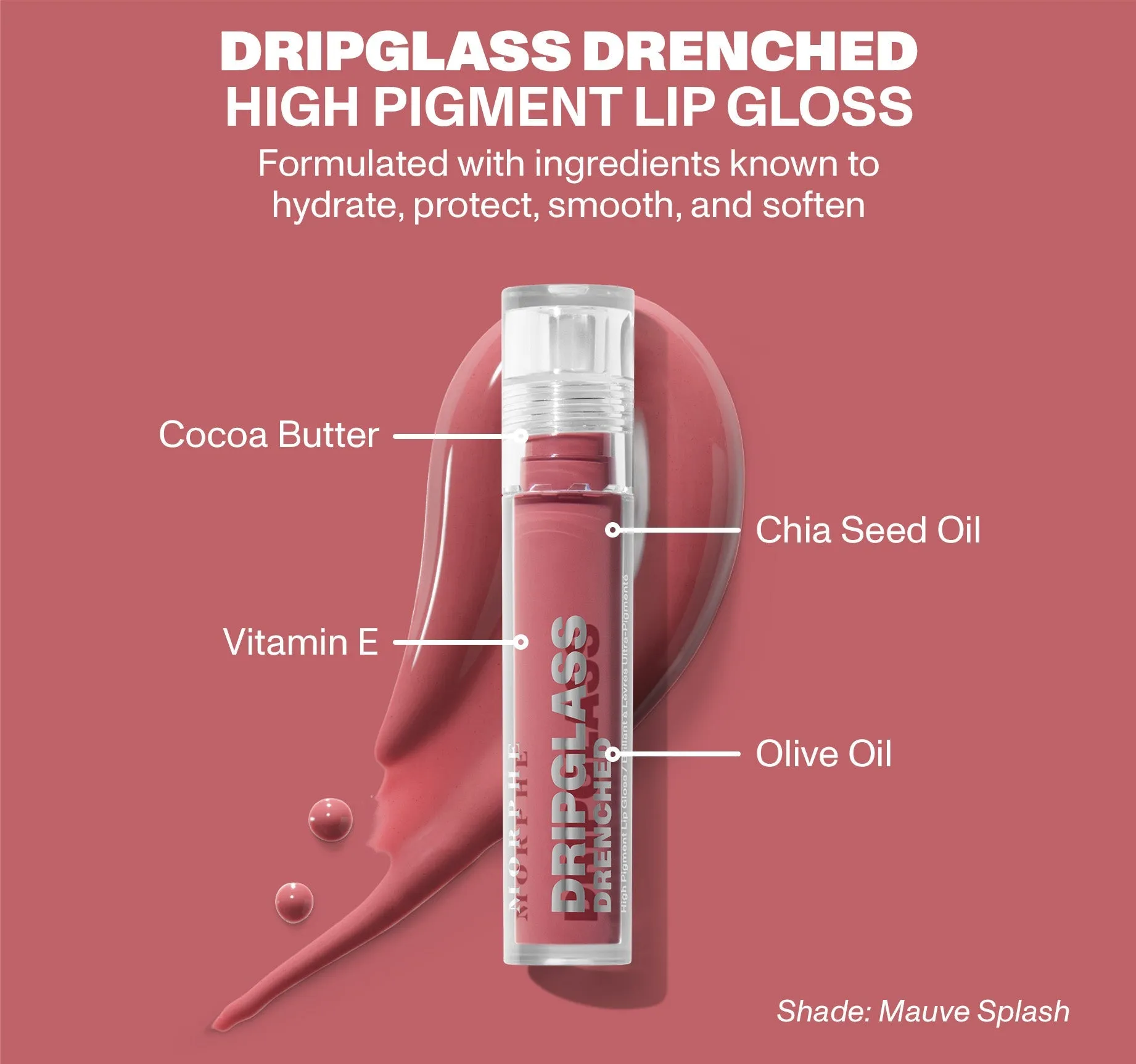 Dripglass Drenched High Pigment Lip Gloss - Wet Peach