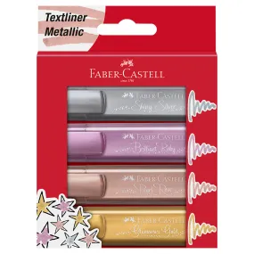 Faber-Castell Textliners 46 Metallic Highlighter Assorted Set of 4