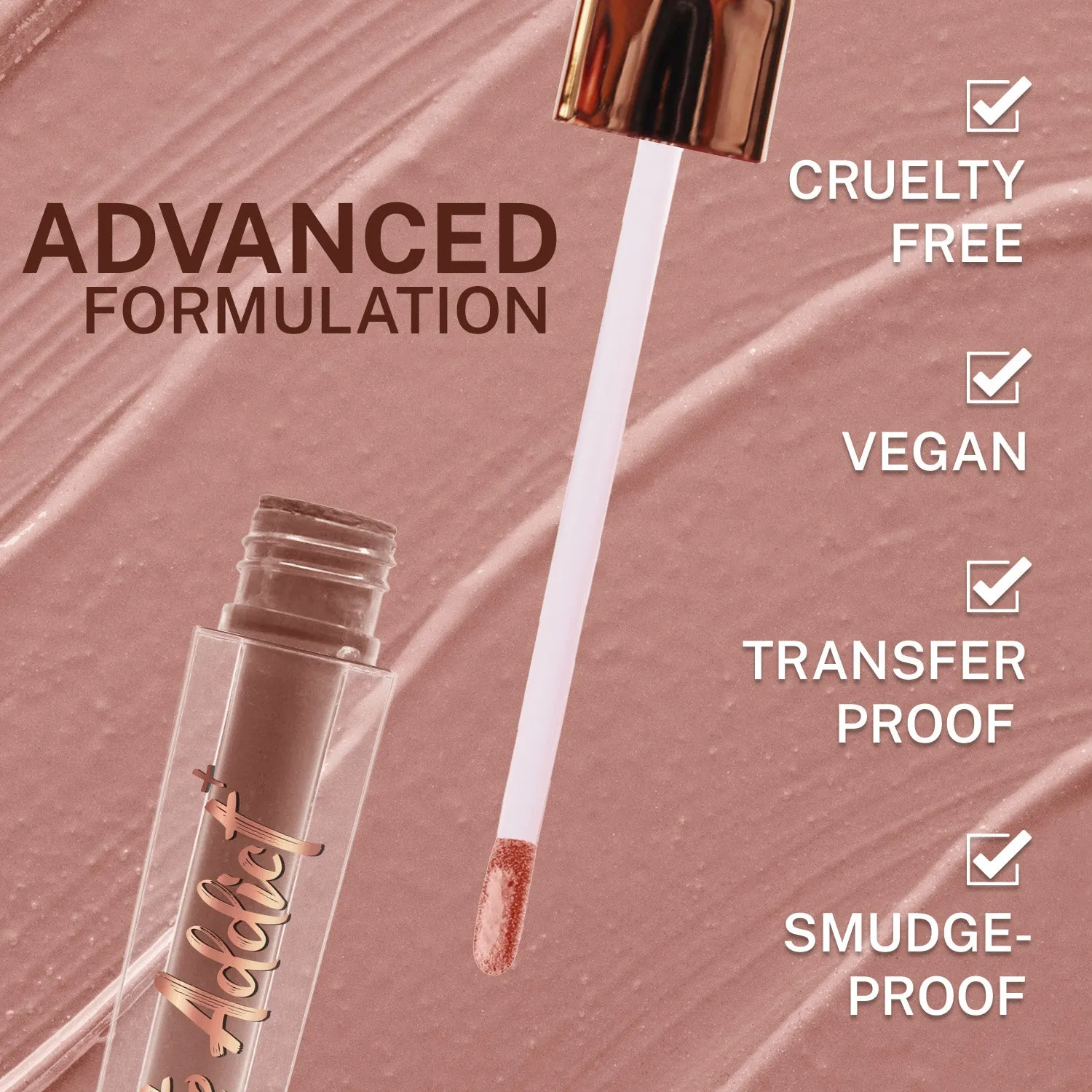Jaquline USA Matte Addict   Liquid Lipstick, 8Hr stay, Lightweight & Transfer proof - Soft Fawn 06, 3.5ml