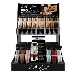 L.A. GIRL Pro Conceal Extended Shades Display Set, 135 Pieces   15 Testers