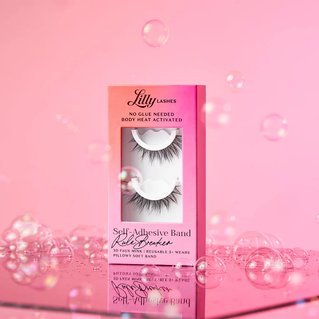 Lilly Lashes Self-Adhesive Band 3D Faux Mink Lashes - Rule Breaker