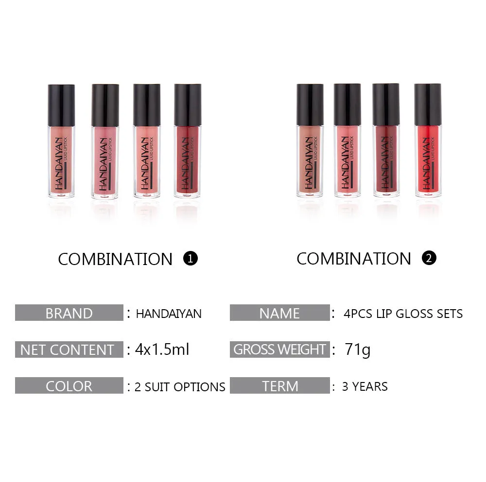 MA572 - Set of 4 Waterproof Lipstick Set