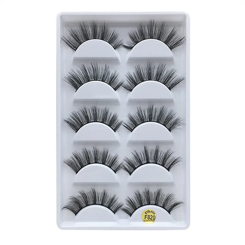 MB  5 pairs Mink Eyelashes 3D False lashes Thick Crisscross Makeup Eyelash Extension Natural Volume Soft Fake Eye Lashes