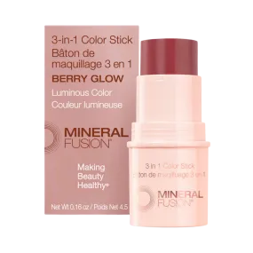 Mineral Fusion, 3-In-1 Color Stick, Berry Glow