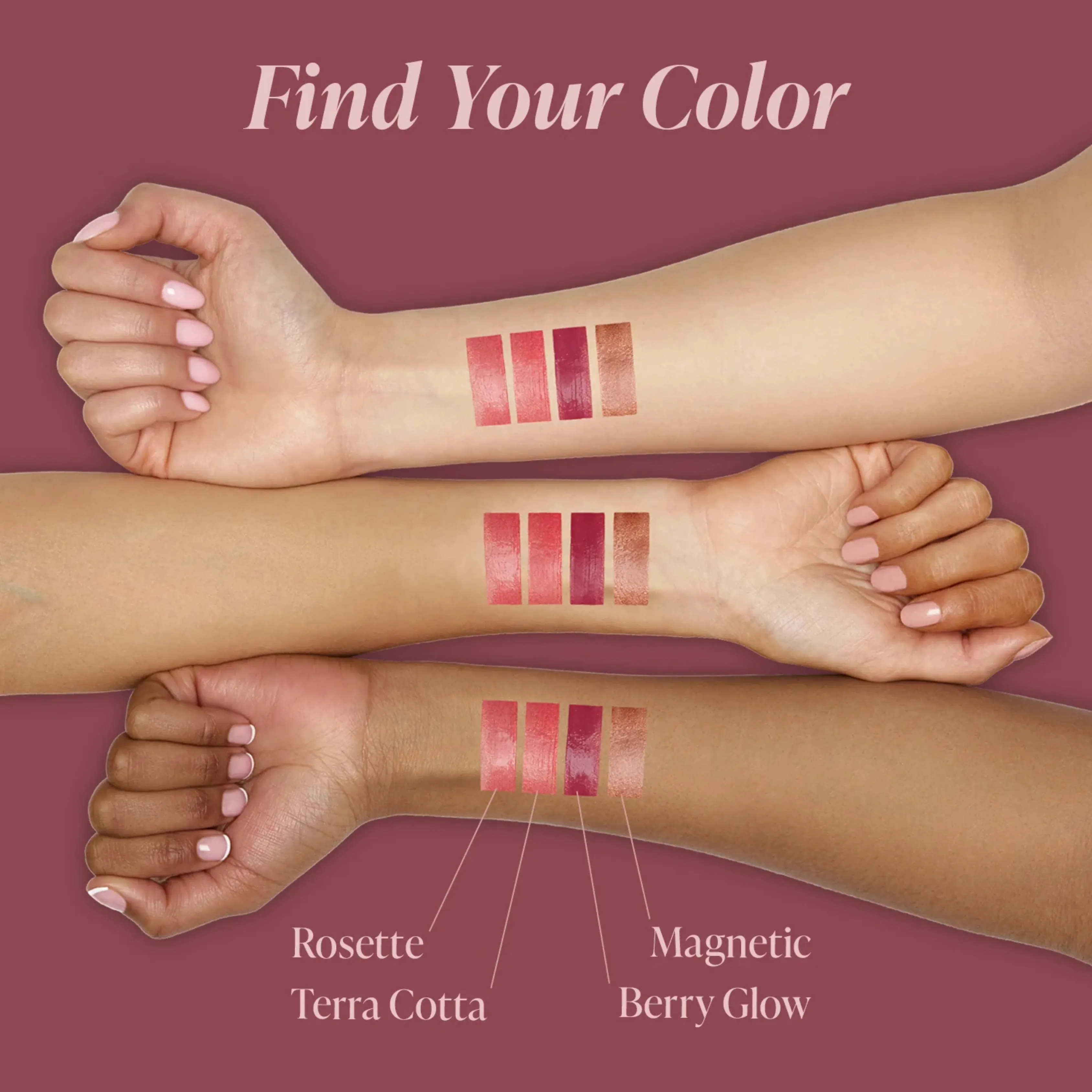 Mineral Fusion, 3-In-1 Color Stick, Berry Glow
