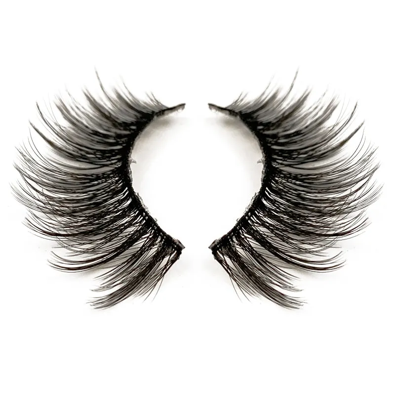Natural 3D Faux Mink Lashes Colorful Package with Lash Brush V09