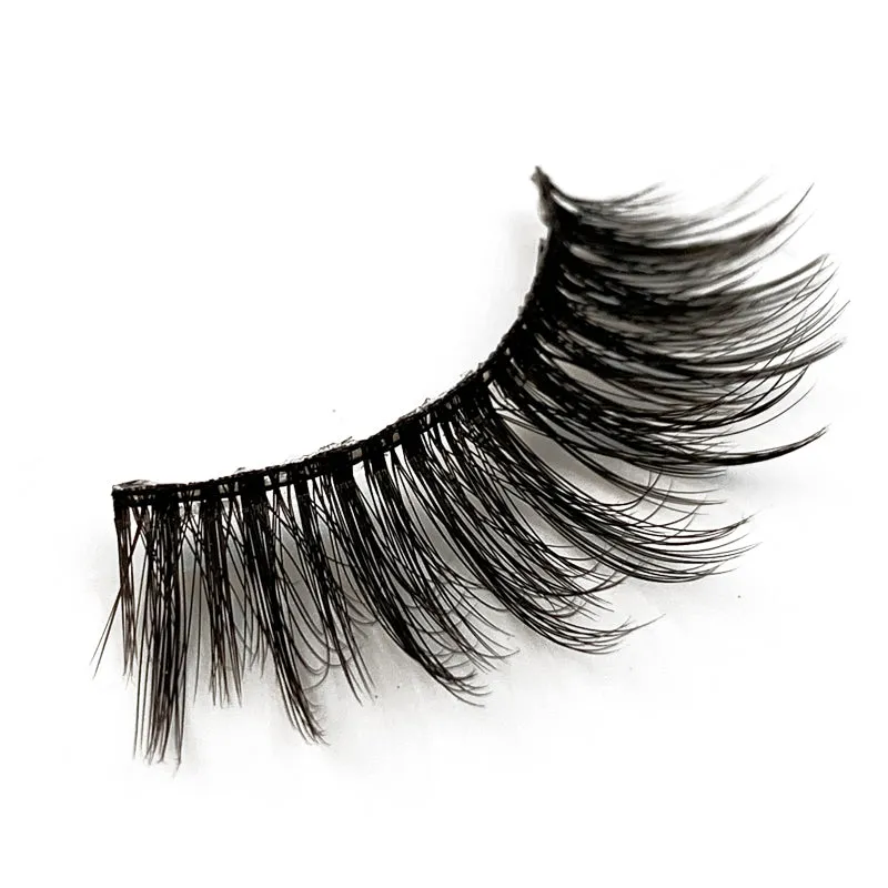 Natural 3D Faux Mink Lashes Colorful Package with Lash Brush V09