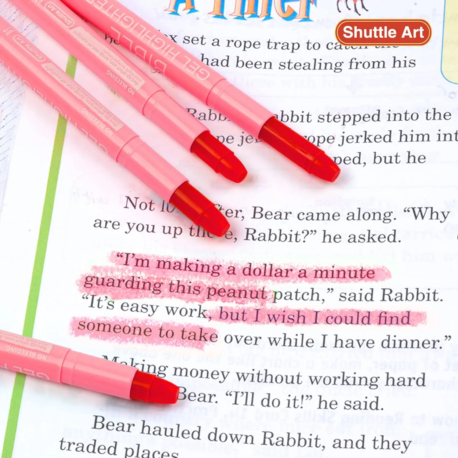 Pink Gel Highlighters - Set of 5